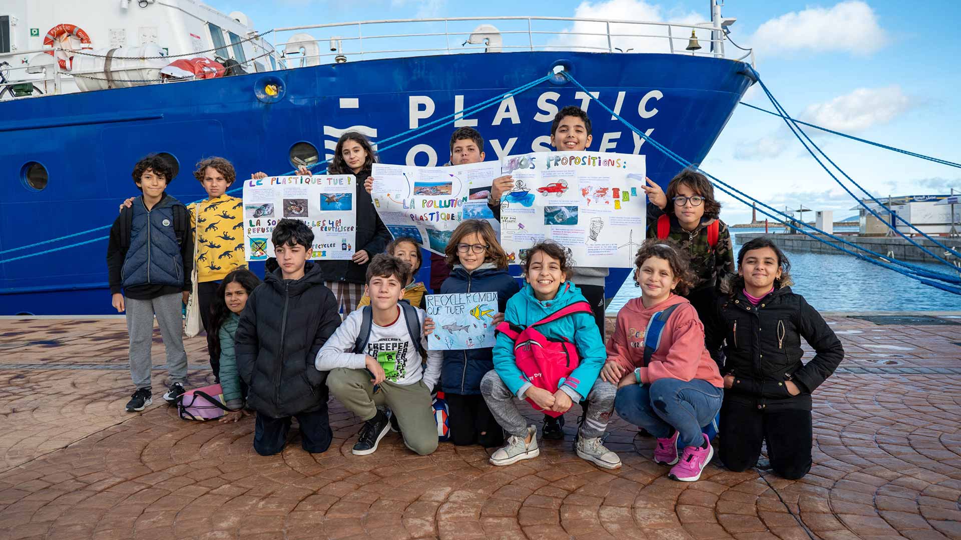 Programme pédagogique de Plastic Odyssey sur la pollution plastique